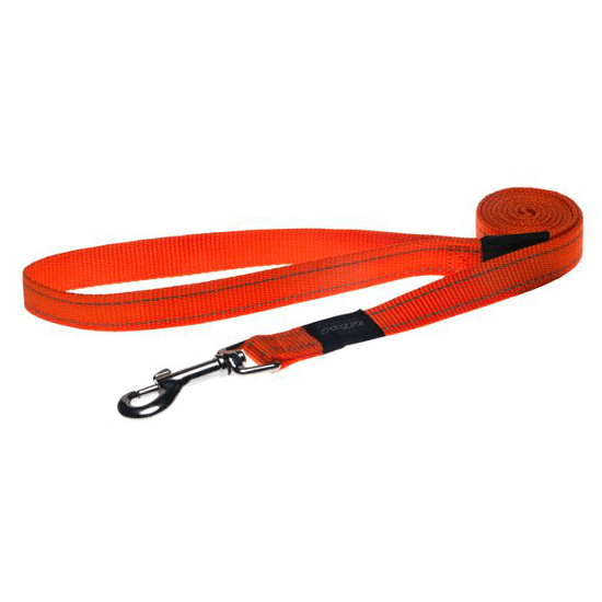 Rogz Lumberjack Hundeleine – 1,8 M Lang, 2,5 Cm Breit, Reflektierend In Orange, Für Große Hunderassen