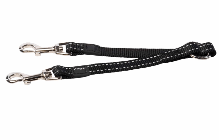 Rogz Dog Collars, Leads & Harnesses Rogz Splitter Lead Large Black