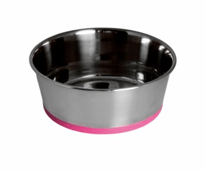 Rogz Dog Food & Water Bowls Pink Rogz Stainless Steel Slurp Bowl Medium 35.5oz