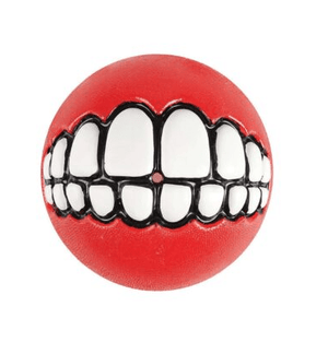 Rogz Dog Toy Grinz Fetch Ball Large Red