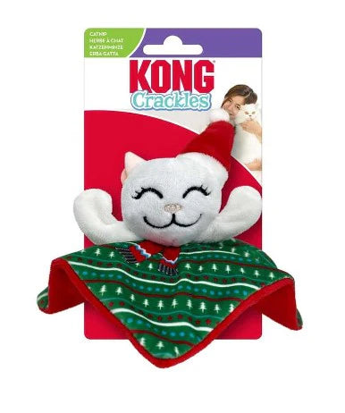 KONG Holiday Crackles Santa Kitty Cat Toy