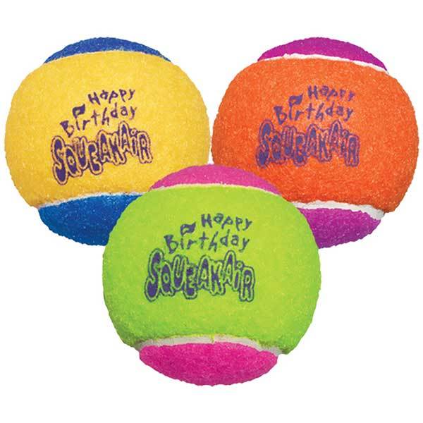Kong Happy Birthday Squeaker Balls 3 Pack