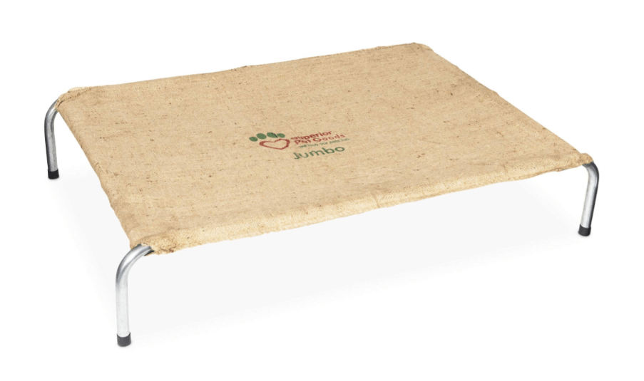 Superior Steel Dog Beds Jumbo Hessian/Jute Raised Bed