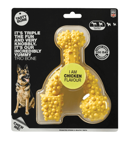 Tasty Bone Dog Toy Tasty Bone Nylon Trio Bone Chicken Large