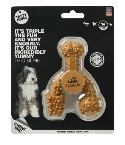 Tasty Bone Dog Toy Tasty Bone Nylon Trio Bone Lamb Small