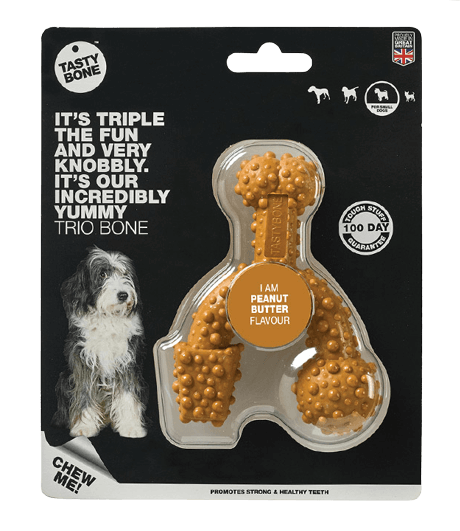 Tasty Bone Dog Toy Tasty Bone Nylon Trio Peanut Butter Small