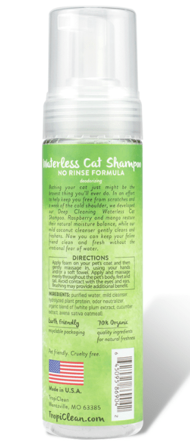 Tropiclean Cat Grooming Tropiclean Waterless Cat Shampoo Deep Clean 220ml