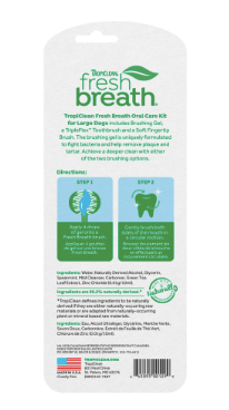 Tropiclean Dog Dental Care Tropiclean Fresh Breath Oral Care Kit Medium/Large Dogs