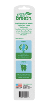 Tropiclean Dog Dental Care Tropiclean Fresh Breath Tripleflex Toothbrush for large dogs
