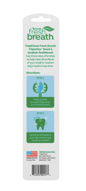 Tropiclean Dog Dental Care Tropiclean Fresh Breath Tripleflex Toothbrush for small/medium dogs