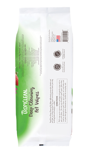 Tropiclean Dog Grooming TropiClean Berry & Coconut Deep Cleaning Pet Wipes 100pack