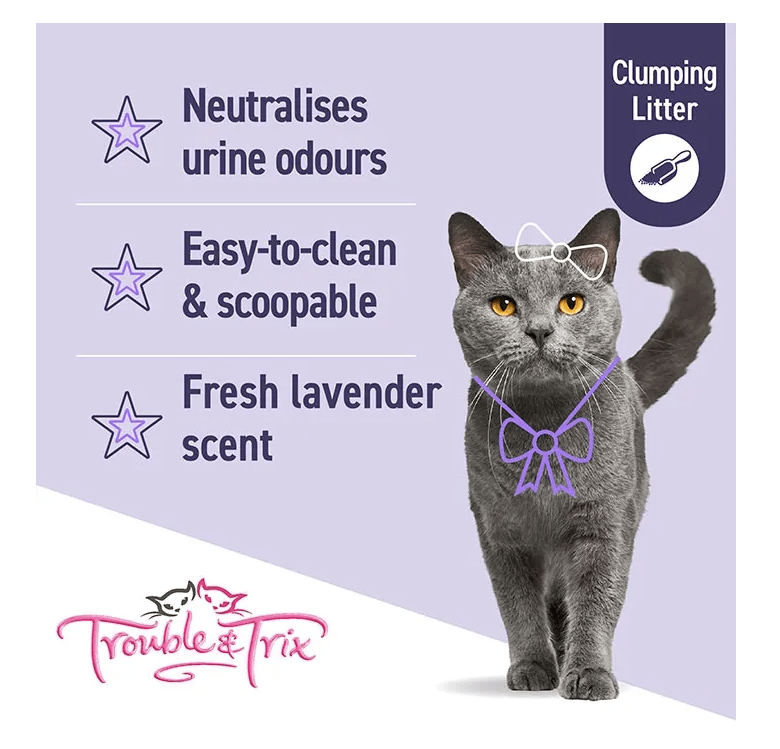 Trouble Trix Cat Litter & Trays Trouble Trix 15Lt - Lavender Clumping Litter