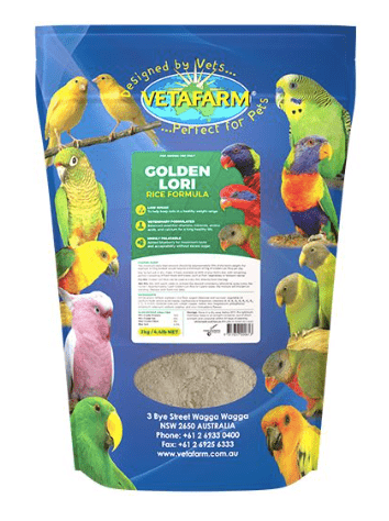 Vetafarm Bird Soft Food Vetafarm Golden Lori Rice Formula 2kg